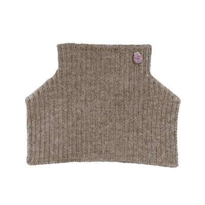 Ribbstickad Halskrage Alpacka