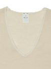T-shirt med V-Hals Ull Dam, Naturvit
